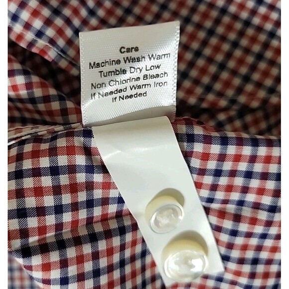 Bonobo Wear Mens Patriotic Plaid Button-Up Shirt Red Blue College 37in Chest New - Picture 8 of 8